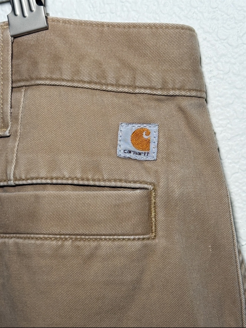 Carhartt Men's Khaki Work Chinos - Tan 40x30 - Picture 4 of 7